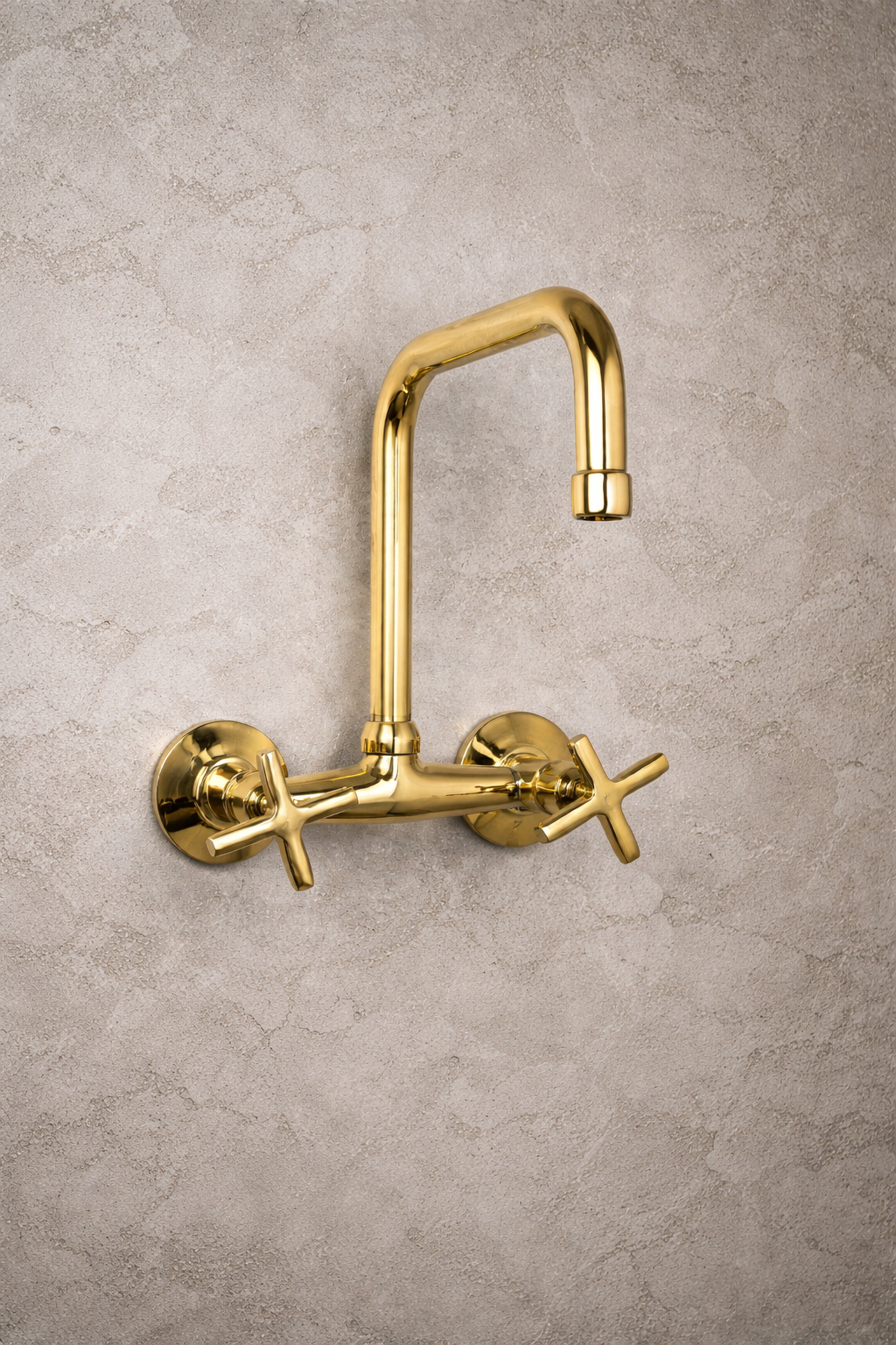 Mezclador 8 pulgadas de pared para lavaplatos en bronce con caño alto giratorio