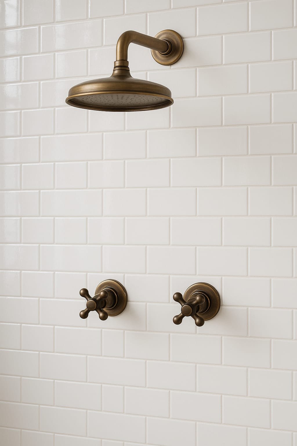 Ducha mezclador de 8 pulgadas en bronce Sinú Design