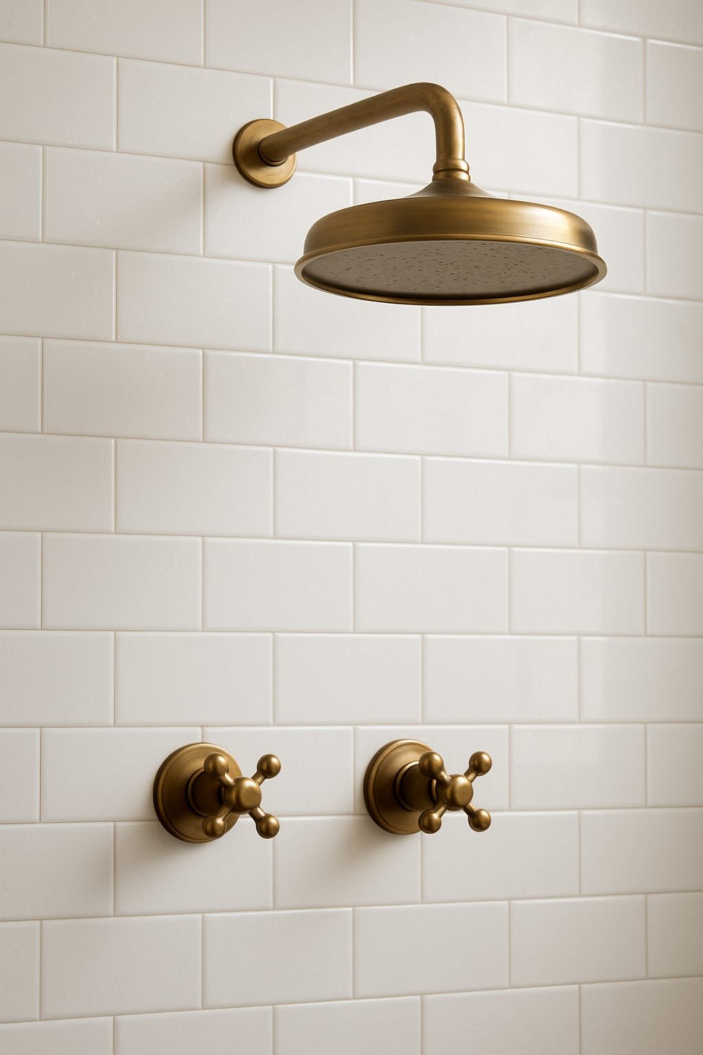 Ducha hotelera en bronce con ahorro de agua Sinú Design