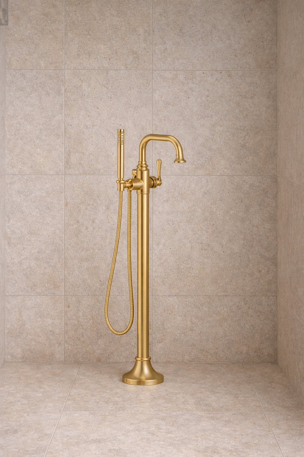 Monoblock de piso para tina con teleducha