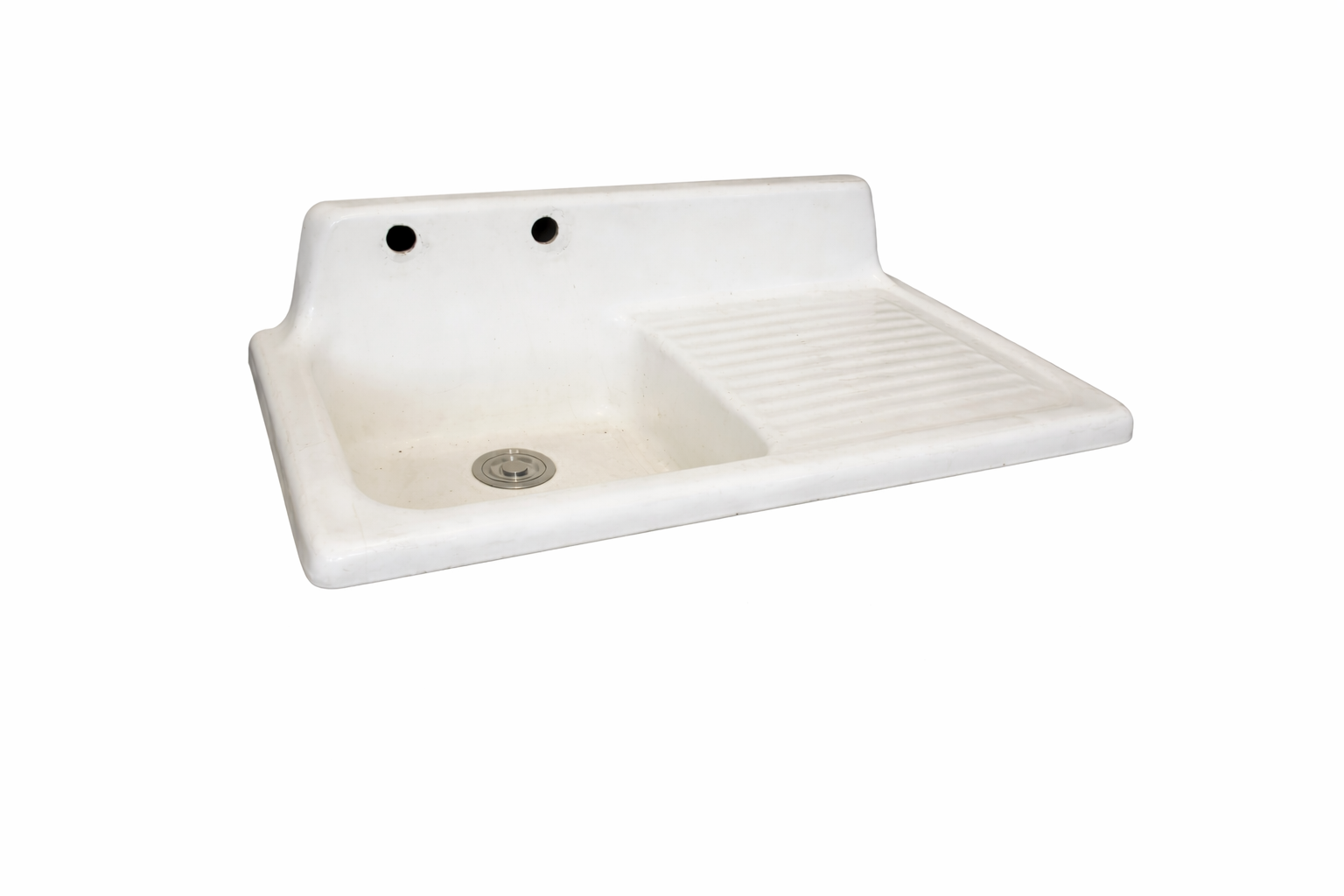 Lavaplatos porcelanizado blanco con salpicadero