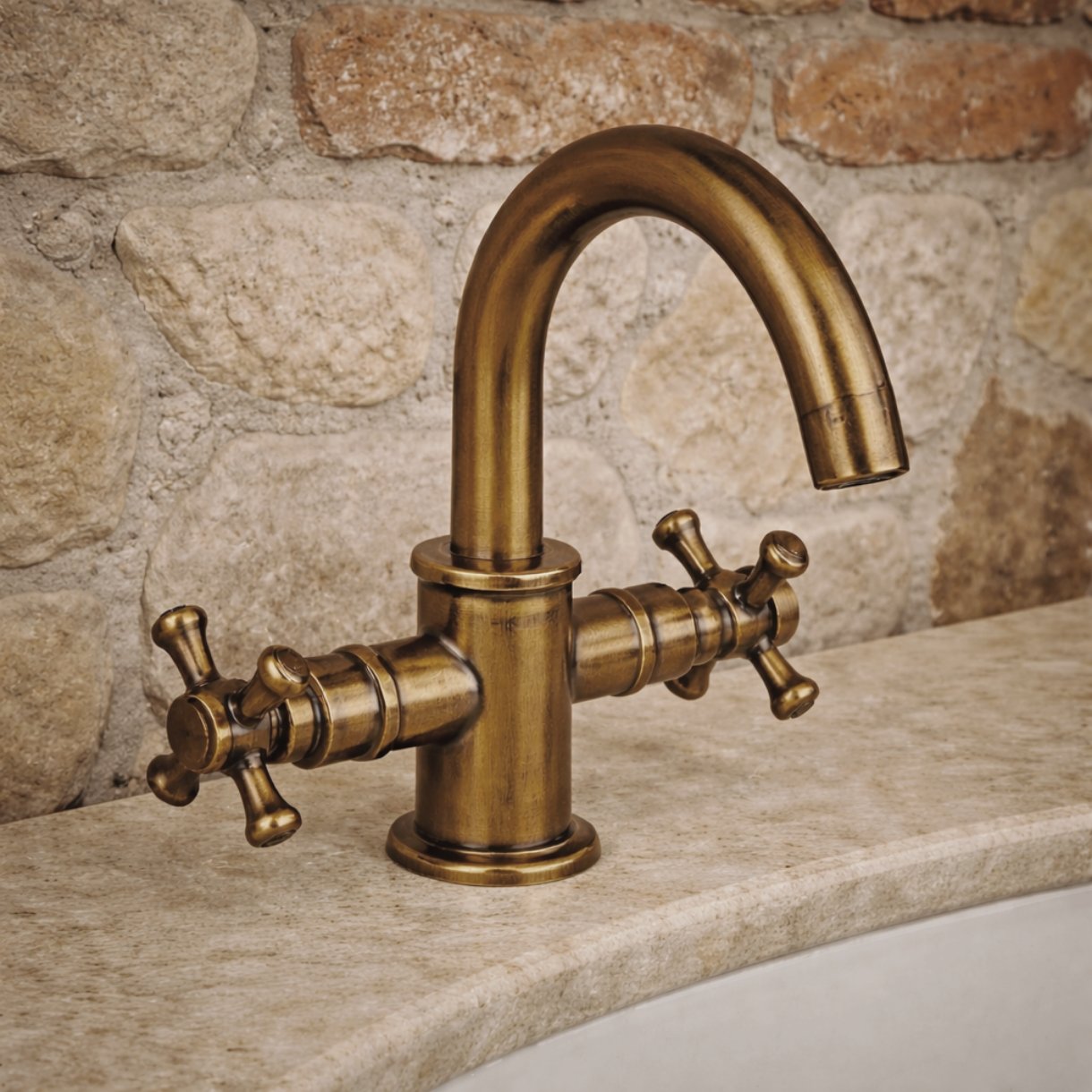 Monoblock premium en bronce para lavamanos