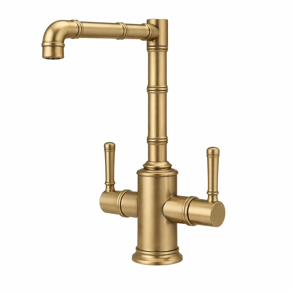 Grifería monoblock estilo bambú en bronce