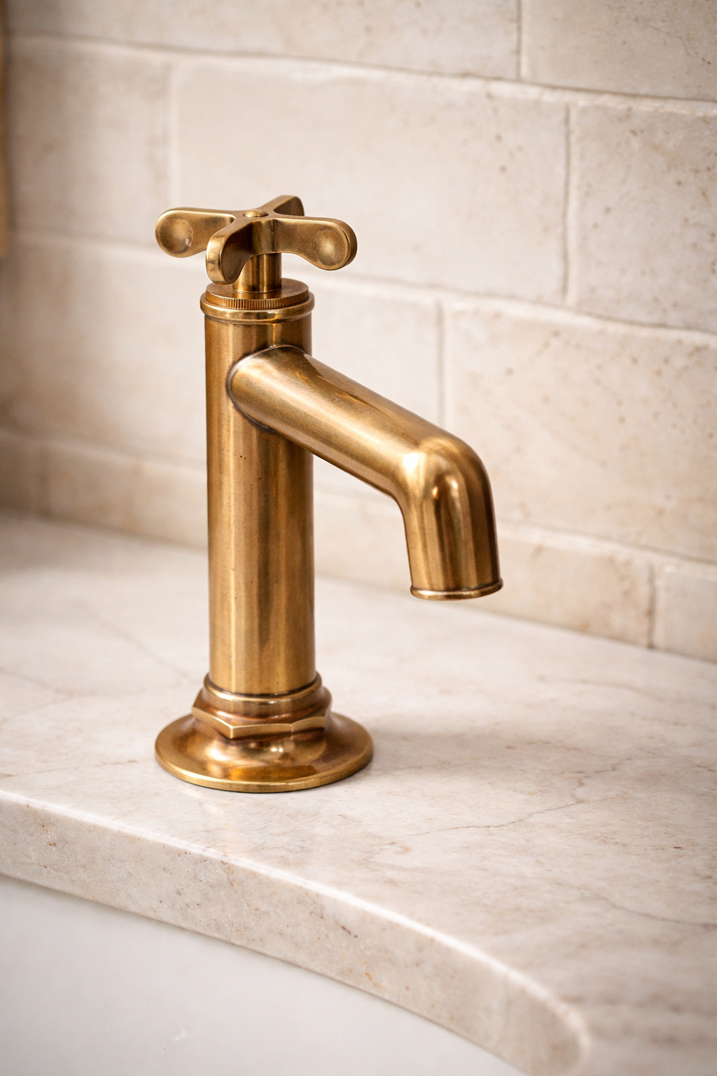 Monocontrol bajo compacto para lavamanos de mesa