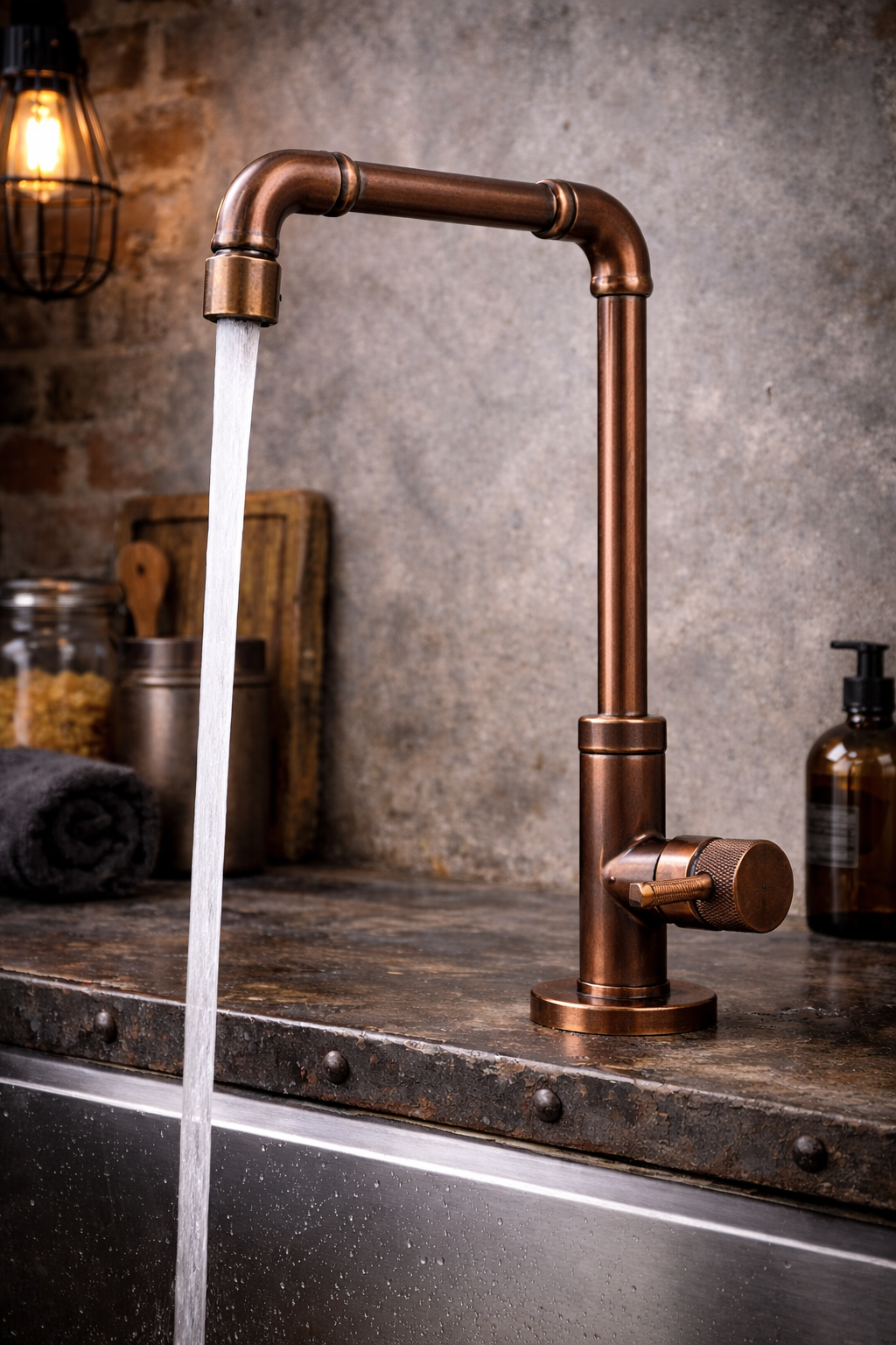 Monocontrol industrial recto en bronce