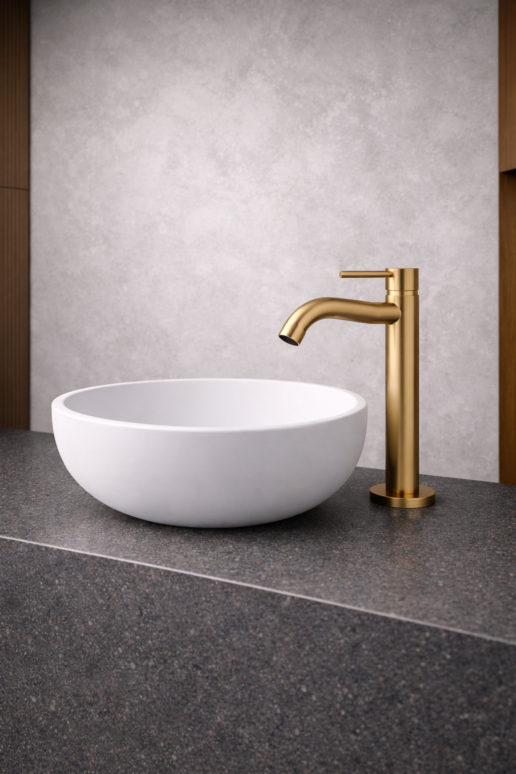 Grifería monocontrol alto para lavamanos vessel