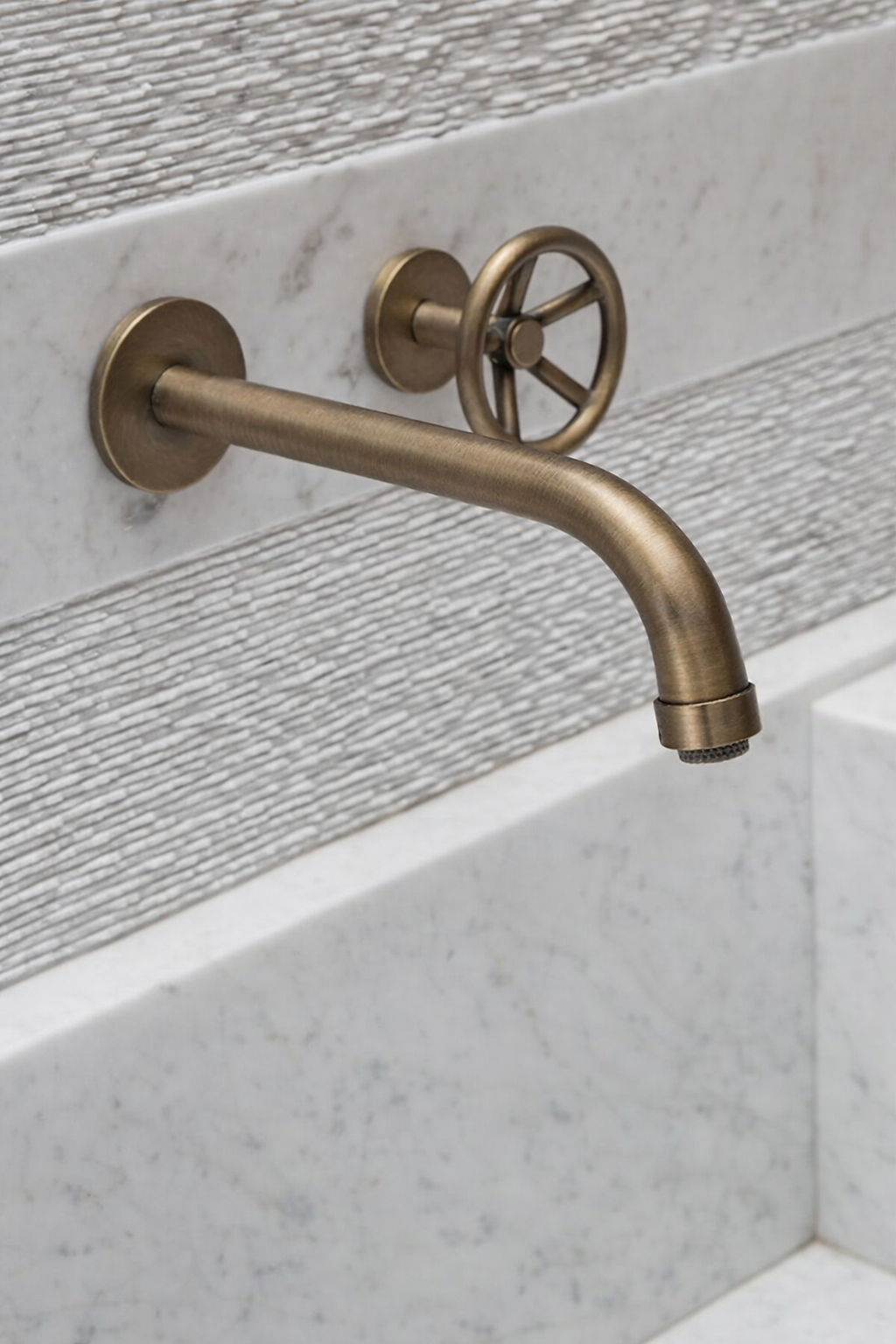 Monocontrol de pared industrial en bronce para lavaplatos