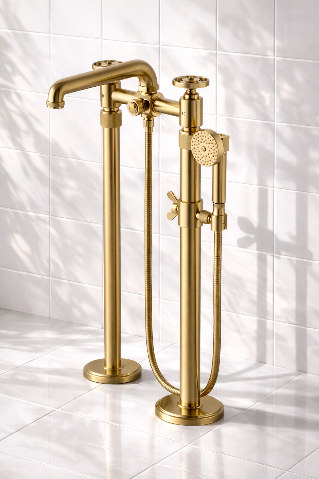 Mezclador 8 pulgadas para tina con teleducha - pared