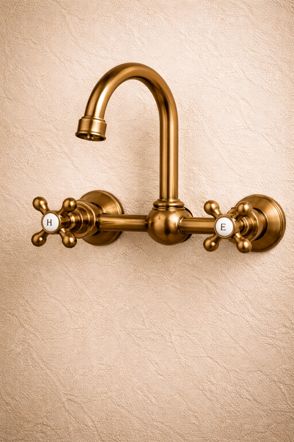 Mezclador 8 pulgadas de pared vintage en bronce para lavamanos