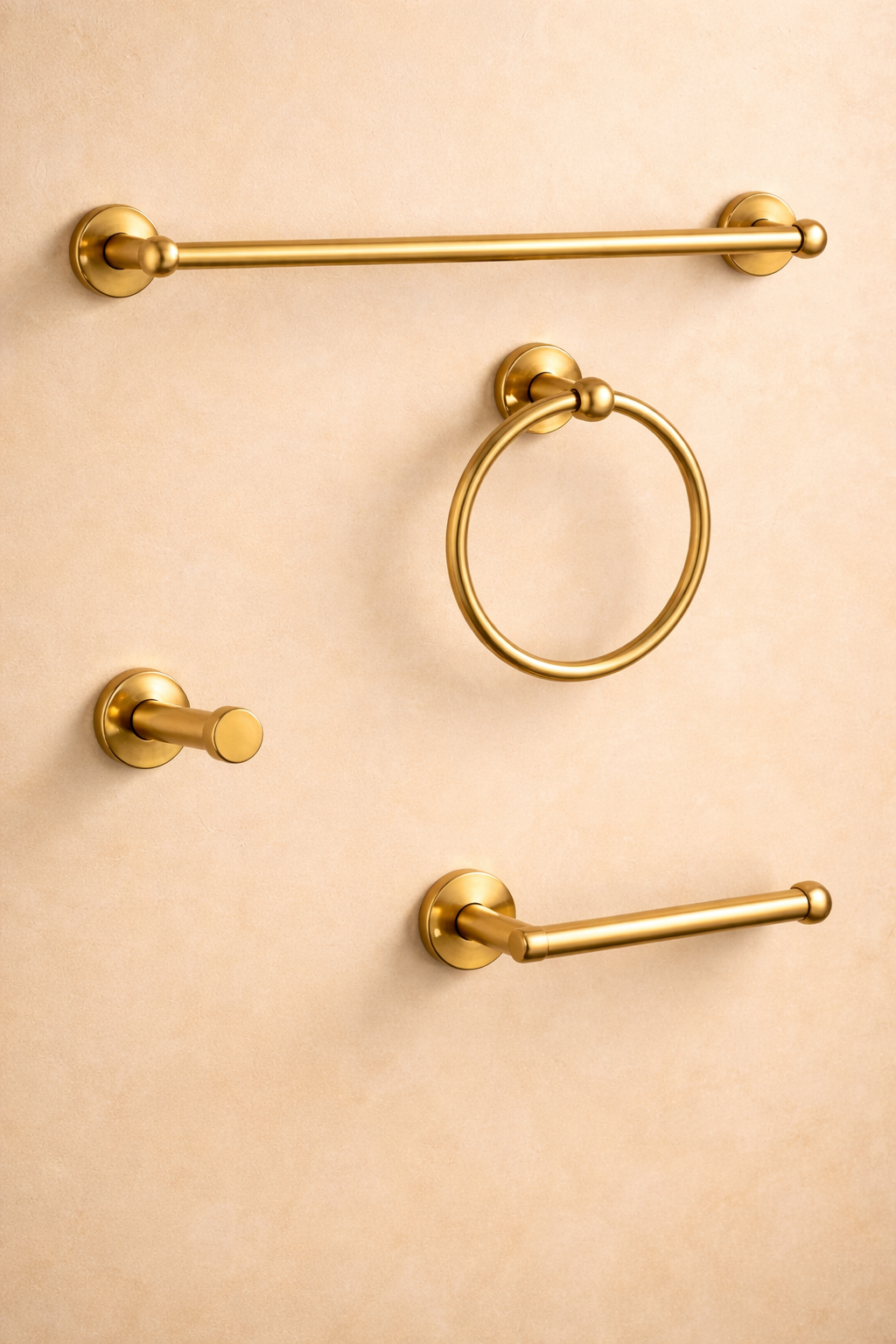 Accesorios de baño en bronce: toalleros, jaboneras y porta rollos - Sinú Design