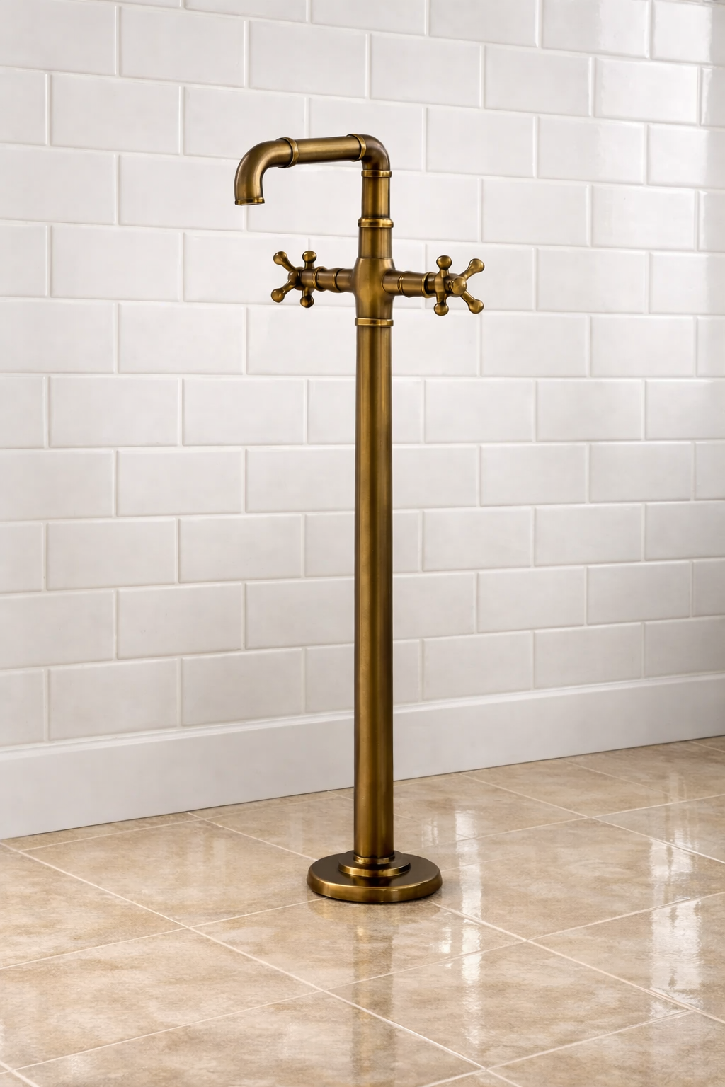 Monoblock de piso para lavamanos