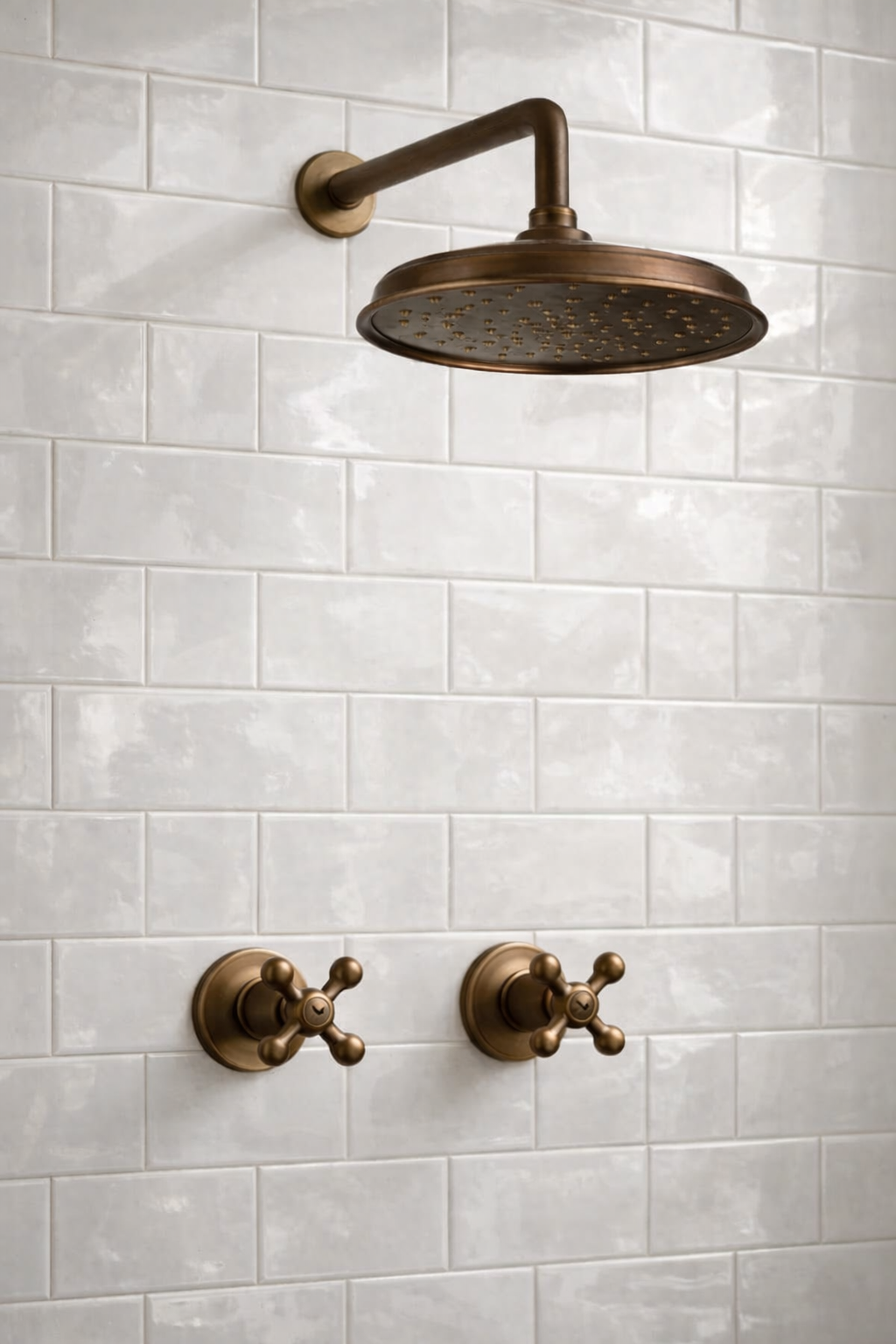 Ducha hotelera en bronce con ahorro de agua Sinú Design