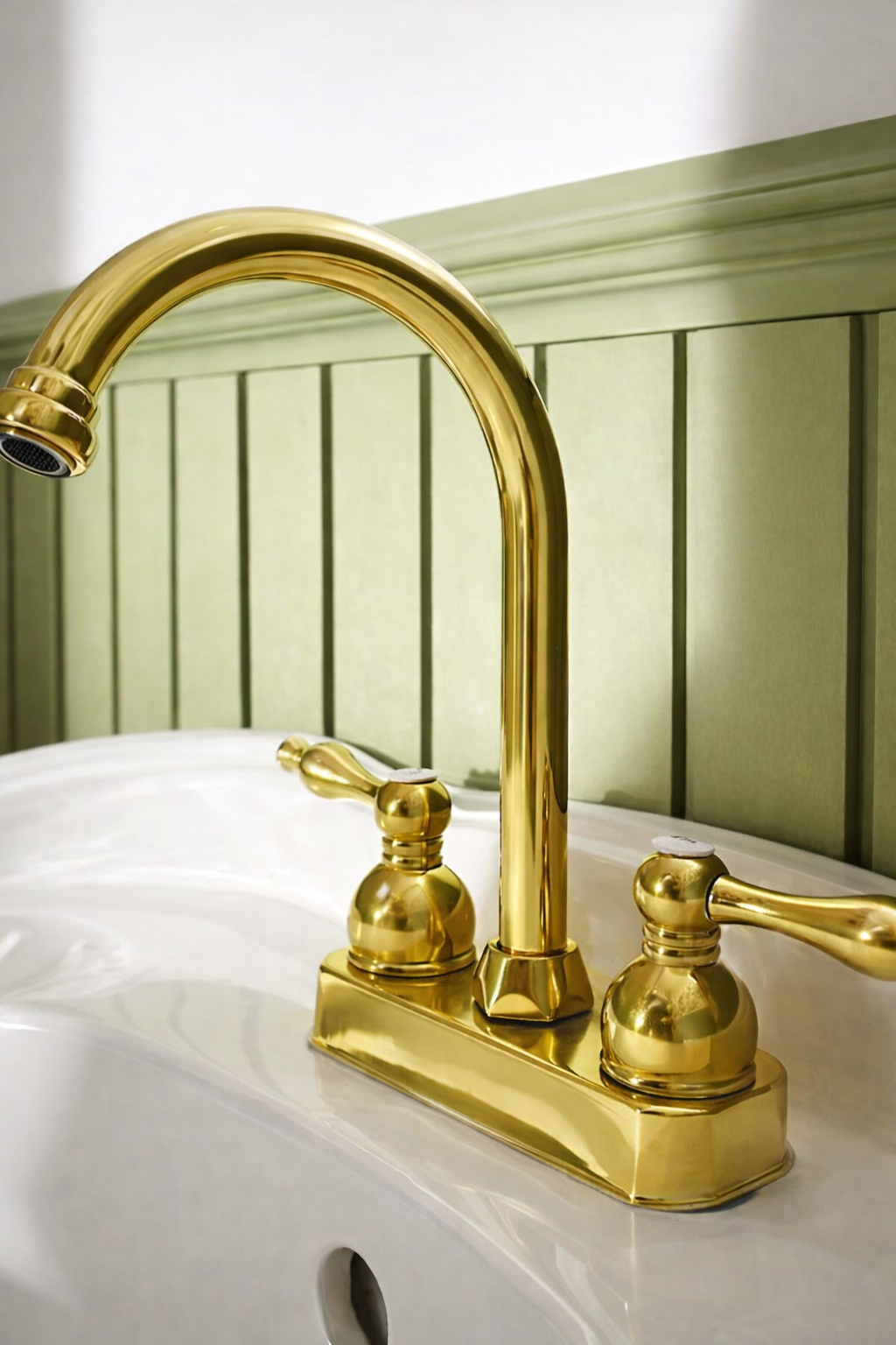 Mezclador 4 pulgadas premium en bronce para lavamanos