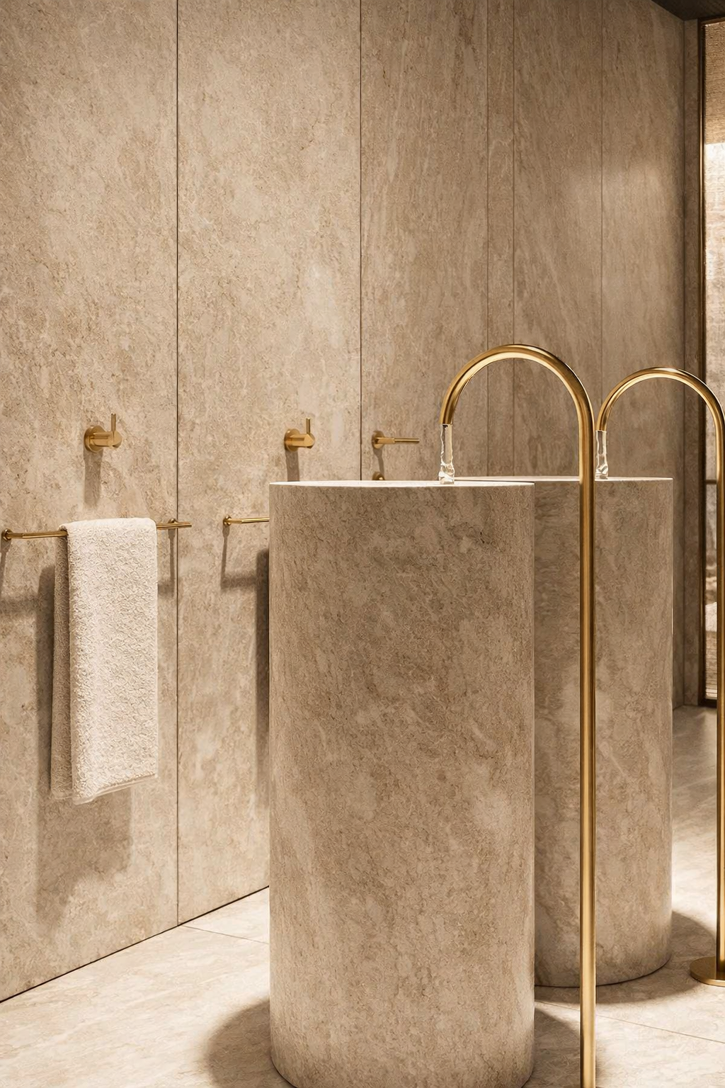 Grifería para lavamanos de piso