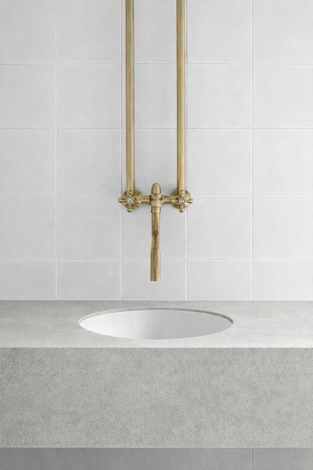 Grifería de techo llave agua fría estilo industrial