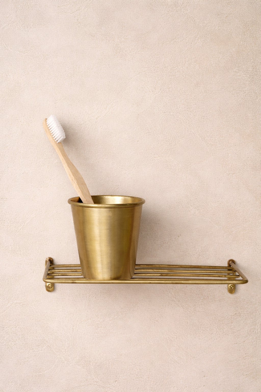 Jabonera rectangular en bronce sólido para baño