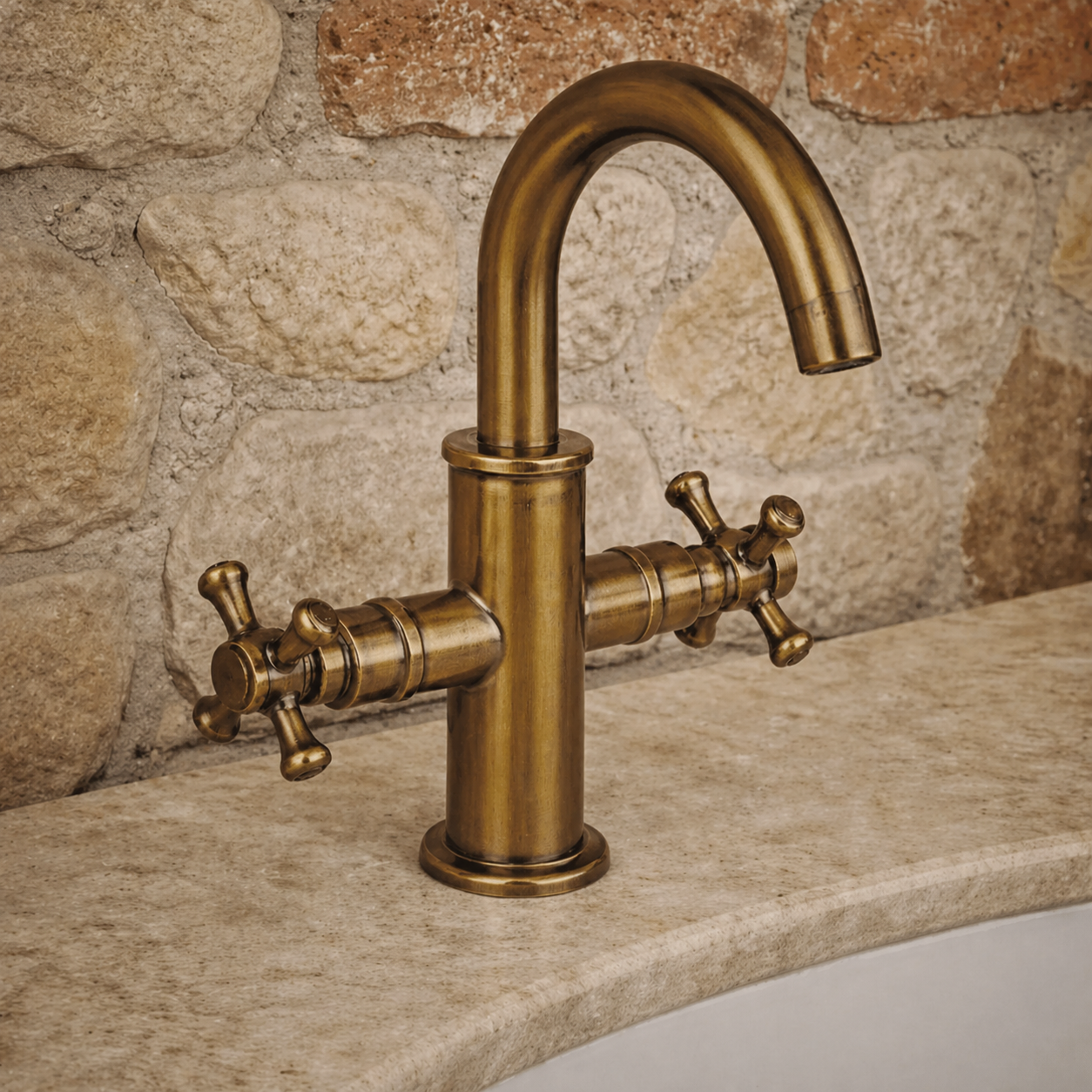 Monoblock premium en bronce para lavamanos