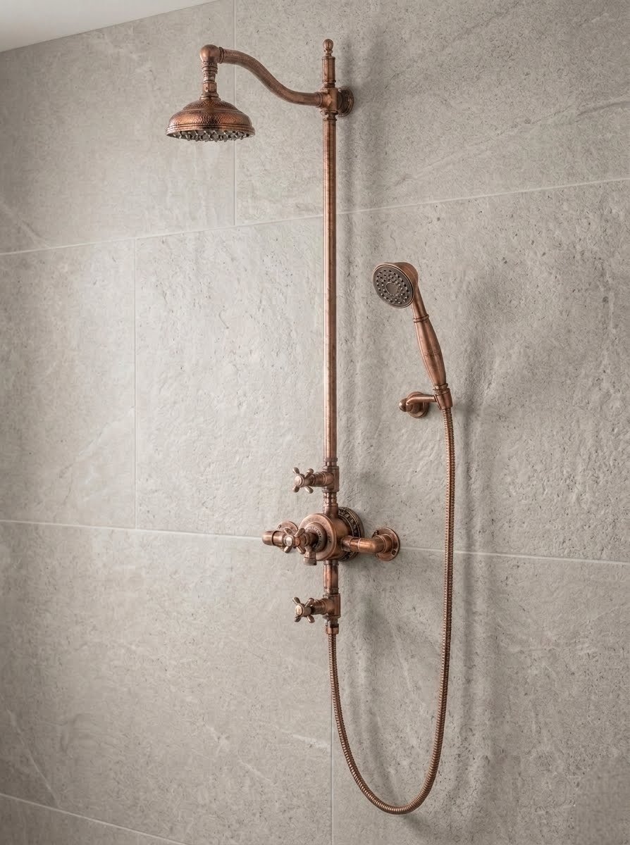 Ducha en bronce para hotel o apartamento turístico Sinú Design