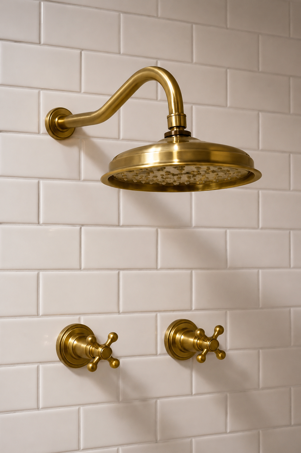 Ducha mezclador de 8 pulgadas en bronce Sinú Design
