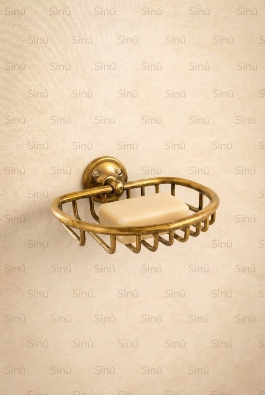 Canasto y jabonera en bronce