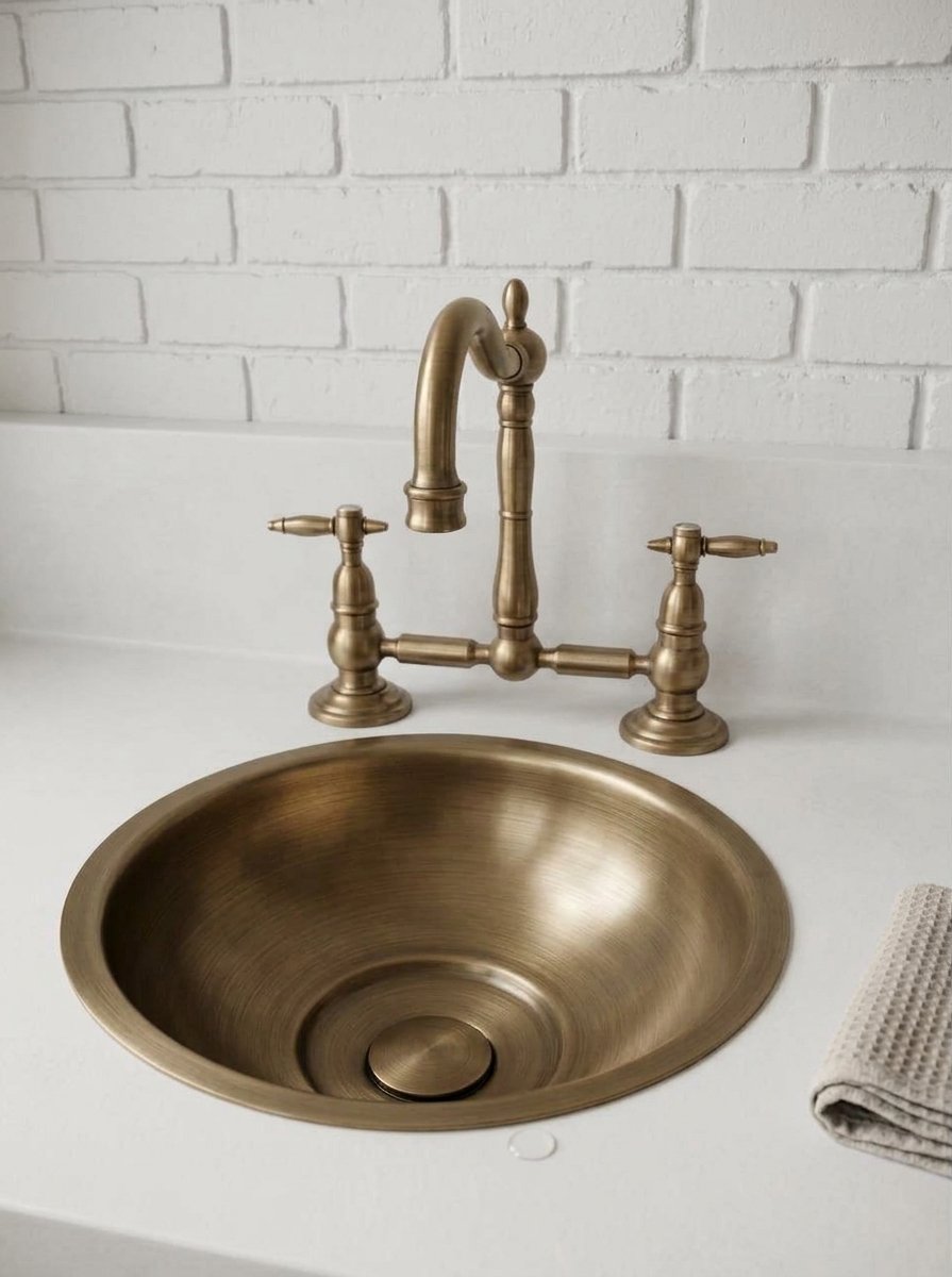 Griferías para lavamanos en bronce - Sinú Design